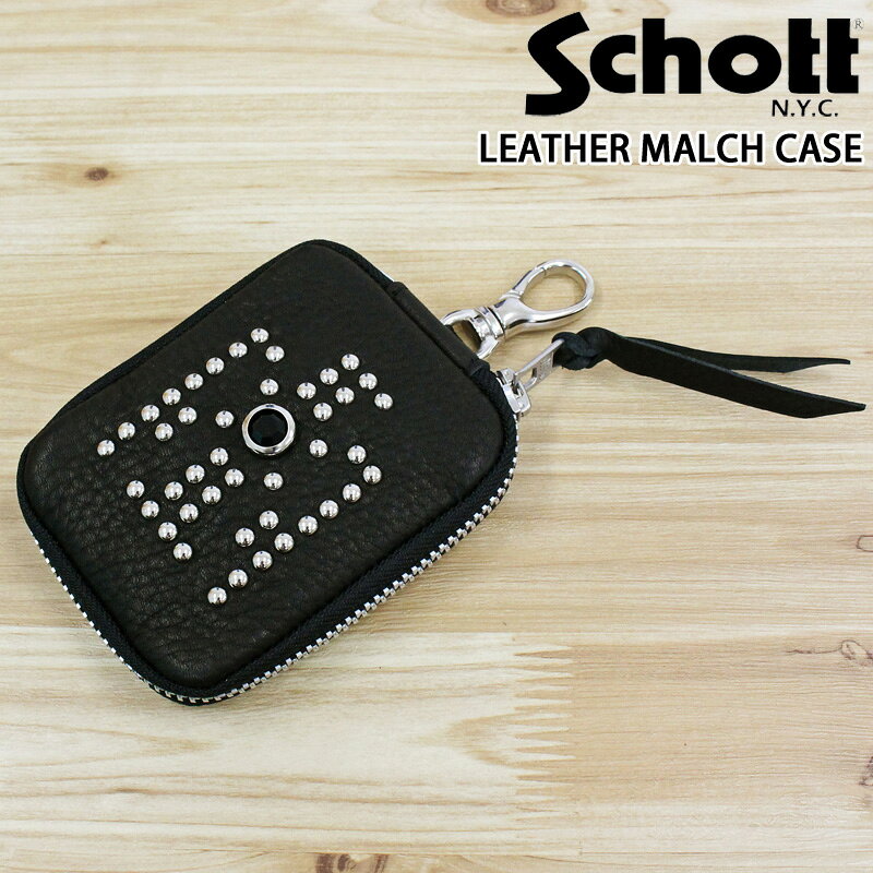 Rakuten - 送料無料 Schott ショットEAGLE STUDS LEATHER MALCH CASE イーグルスタッズ マルチケース レザーパース 782-4970050 メンズ ブランド トップイズム