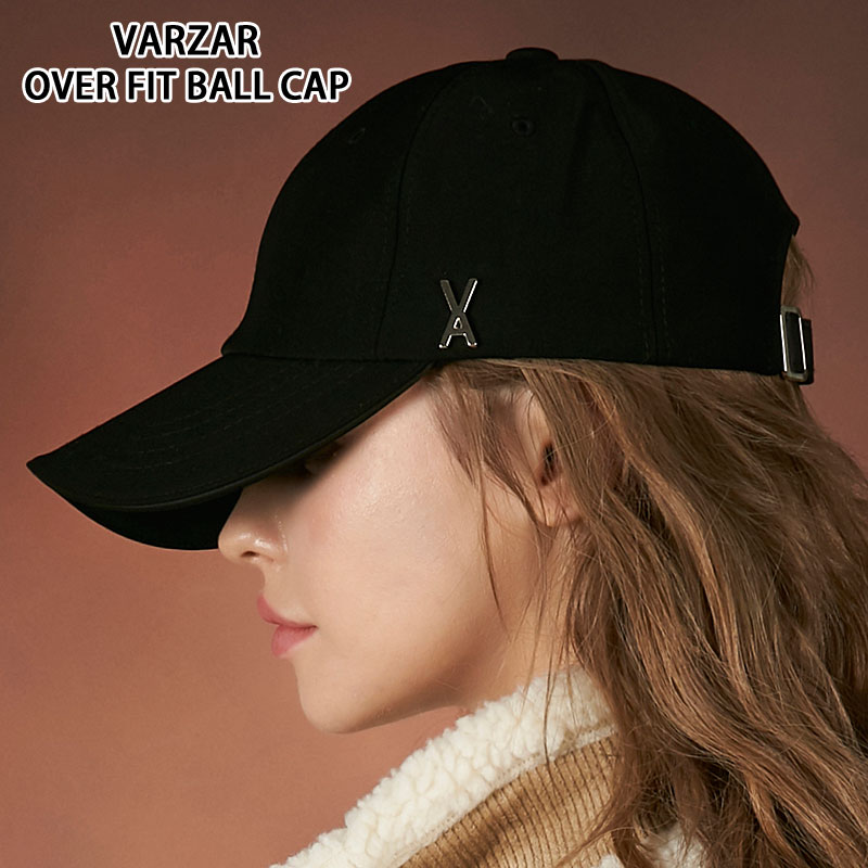 ����̵�� VARZAR �Х����� ����С������åɥ����С��ե��åȥܡ��륭��å� Silver stud over fit ball cap black ˹�� ...