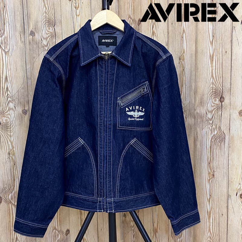 送料無料 AVIREX アヴィレックス DENIM WORK JKT VARSITY LOGO ジャケット メンズ ブランド トップイズム