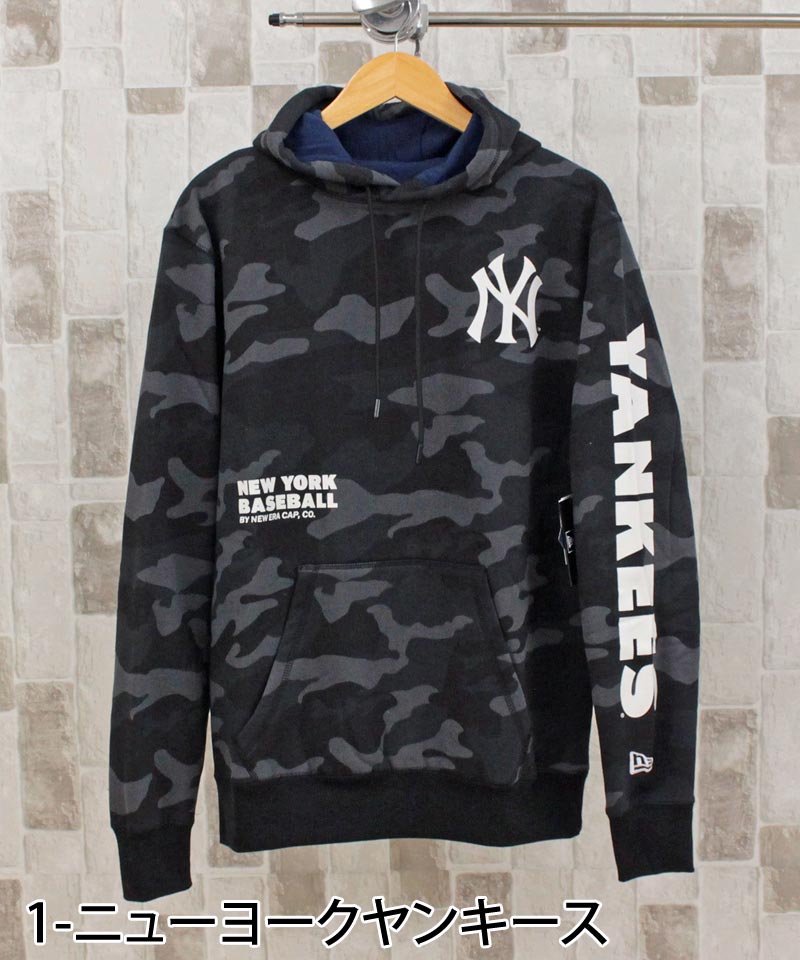 送料無料 NEW ERA ニューエラ カモフラ スウェットプルオーバーパーカー HOODED PU...