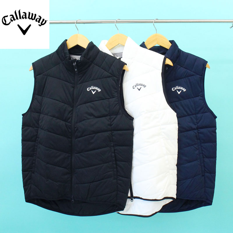 送料無料 Callaway キャロウェイアパレル ゴルフウェア メンズ 中綿ベスト 暖かい ストレッチ 撥水 防風 ヒートフェスタ 輻射熱保温 ブランド おしゃれ 秋冬