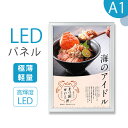 楽天頂点看板看板 壁付LEDポスターフレーム LED照明入り看板 LEDライトパネル 内照式 屋外仕様 防犯鍵付 T003-3-A1【法人名義：代引可】