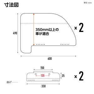 [日本製]（2枚1セット）ねじ止め式 車用 パーテーション 車内の飛沫ブロッカー お車に応じた (車向け 飛沫防止用 透明 アクリル板) 横幅60cmタイプタクシー 介護車両 営業車 家庭用乗用車 車内飛沫防止 運転席 icp-l6049