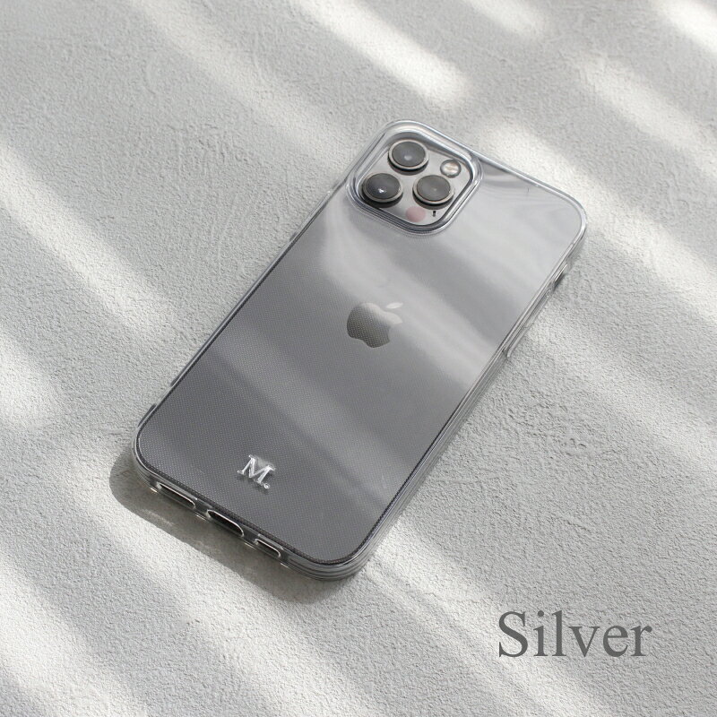クリア iPhone17 ケース 名入れ 箔押し イニシャル 刻印 TPU ソフト 薄型 透明 ギ...