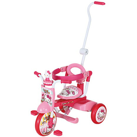 【自転車専門店】三輪車 キティ かじ取り 押し棒 ハローキティ三輪車 ハローキティ オールインワンU ...