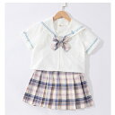 キッズ 女の子 子供スーツ スーツ 半袖tシャツ プリーツスカート フォーマルスーツ 2点セット Yシャツ ギャザースカート 蝶ネクタイ付き 夏 夏服 夏用 女児 冠婚葬祭 卒業式 入学式