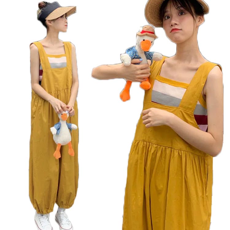 【送料無料】キャミソール コットン セットアップ ノースリーブ パンツ サロペット トップス 二点セット サロペットパンツ 夏 レディース