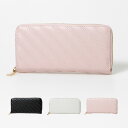 【送料無料】ピンク ホワイト ブラック レディース ラウンドファスナー PUレザー キルティング ロングウォレット 財布