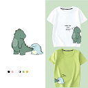 親子コーデ Tシャツ リンクコーデ 親子コーデ ママとお揃い 親子ペアルック 恐竜 半袖 親子コーデ イエロー ホワイト ブラック