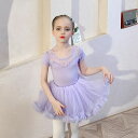 バレエ レオタード スカート付き 半袖 女の子 練習用 バレエレオタード 子供用 キッズ ジュニア 子ども バレエ用品