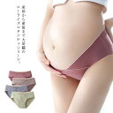 【送料無料】アンダーウエア インナー 下着 妊婦用ショーツ マタニティパンツ レディス ローライズ 3枚セット マタニティショーツ