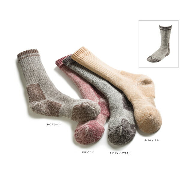 キャラバン caravan メリノウール・パイルソックス ブラウン Lサイズ 26.0-28.0cm 0142003-440
