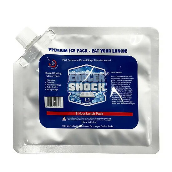 ※北海道・沖縄へは発送できません、ご注文はキャンセルになります。 クーラーショックは医療分野である血液輸送のために開発された技術を応用して生まれた保冷剤。パッケージは熱伝導率に優れたアルミニウムと剛性に優れたポリエチレンとナイロンの3層構造...
