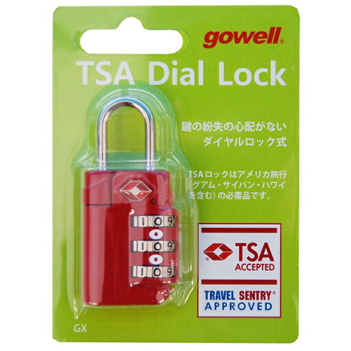 錠 TSAダイヤルロックGX レッド 1312 錠 TSAダイヤルロックGX レッド 1312