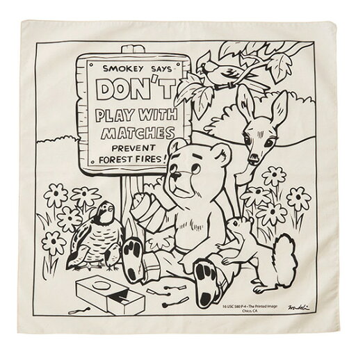 プリンテッドイメージ Printed Image ネイチャープリントバンダナ スモーキーマッチーズ 11180001000048 プリンテッドイメージ Printed Image ネイチャープリントバンダナ スモーキーマッチーズ 11180001000048