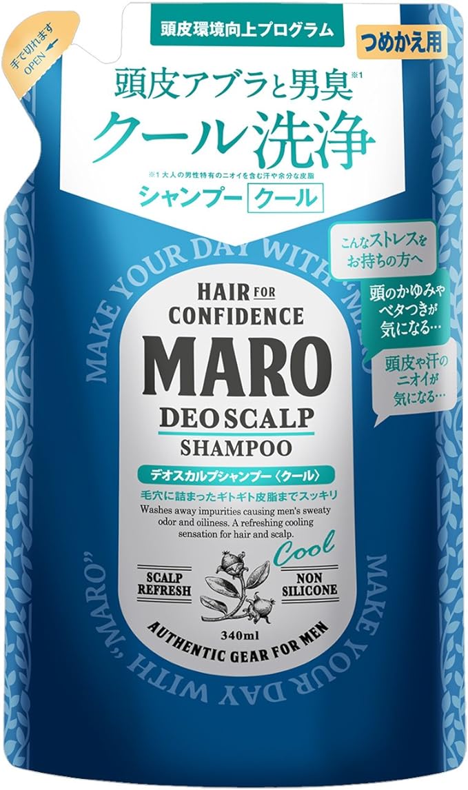 樂天商城 - 【医薬部外品】 MARO デオ スカルプ シャンプー メンズ クール グリーンミントの香り 340ml 詰め替え 薬用 ノンシリコン 泡