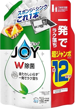 ジョイ W除菌 食器用洗剤 緑茶の香り 詰め替え 1550mL [大容量]