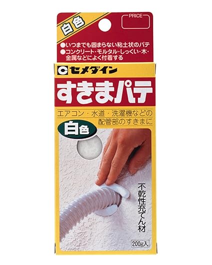 セメダイン(CEMEDINE) 不乾性充てん材 すきまパテ 白 200g HC-146