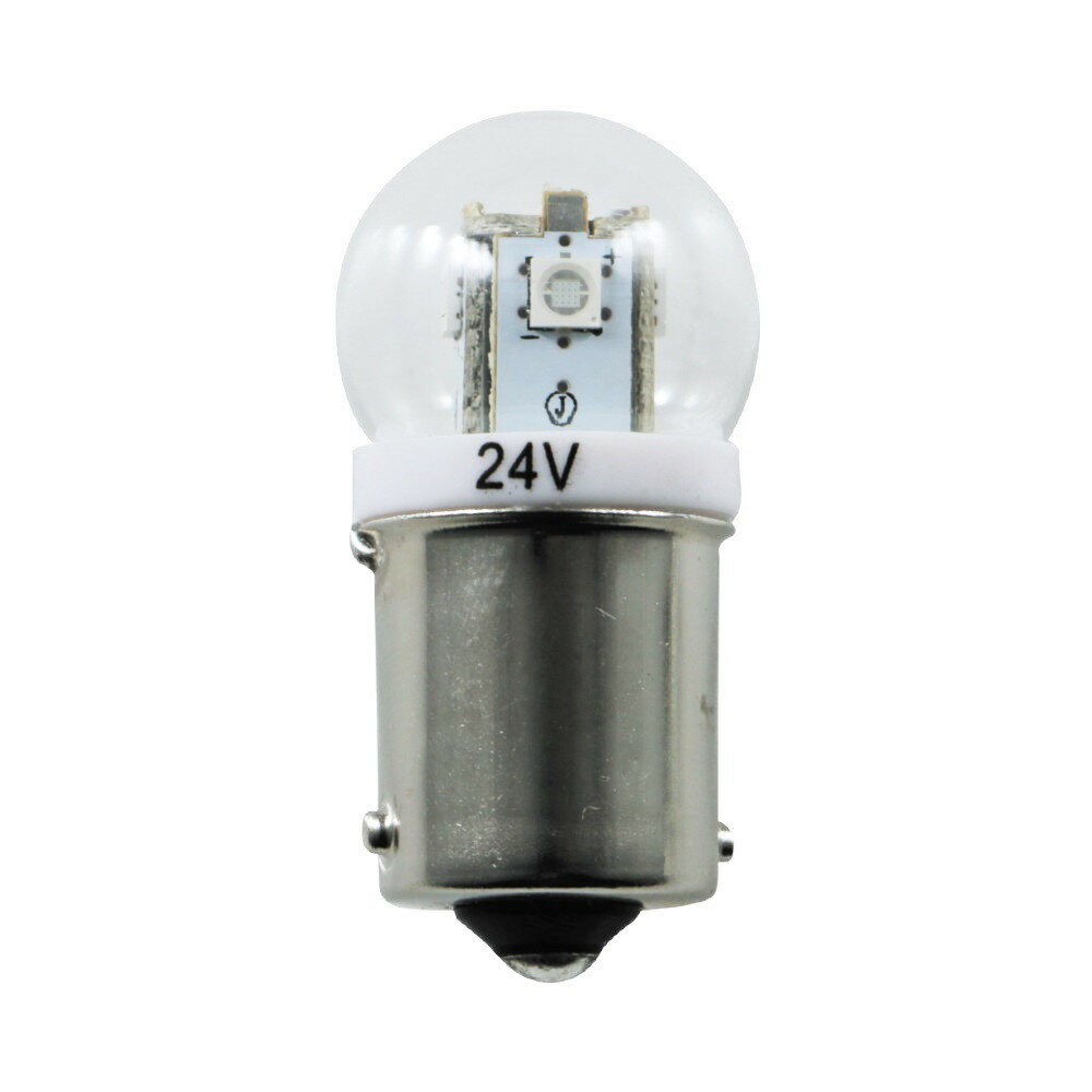 ジェットイノウエ 電球型LED5バルブ 24V シングル球 レッド G-18 BA15S 528706 LEDバルブ