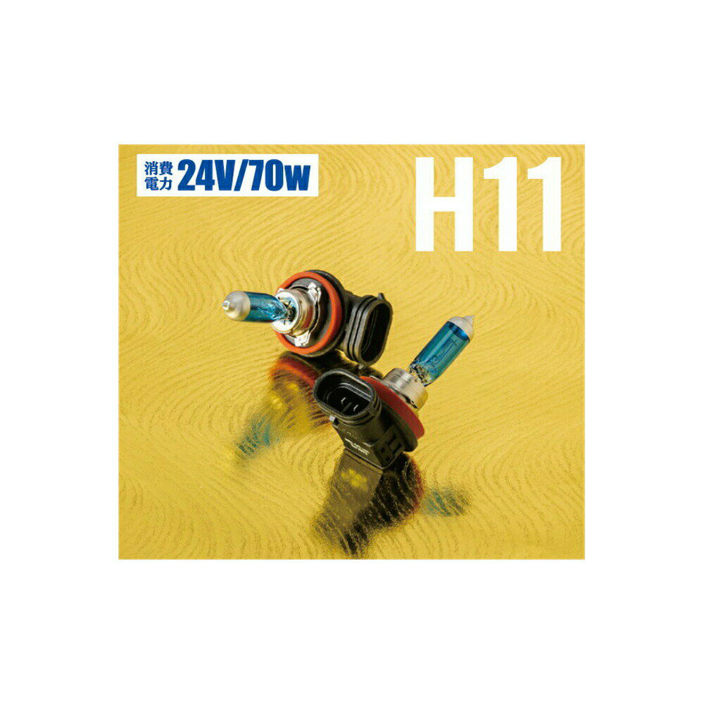 花魁 閃光 H11 ハロゲンバルブ 白龍 24V70W ホワイト 5500K 2個入 OKH12-H11-55