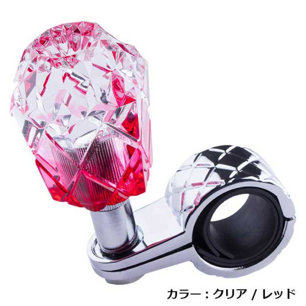 雅 ハンドルスピンナー ダイヤカット クリア/レッド ベアリング入り MI-SP-RE