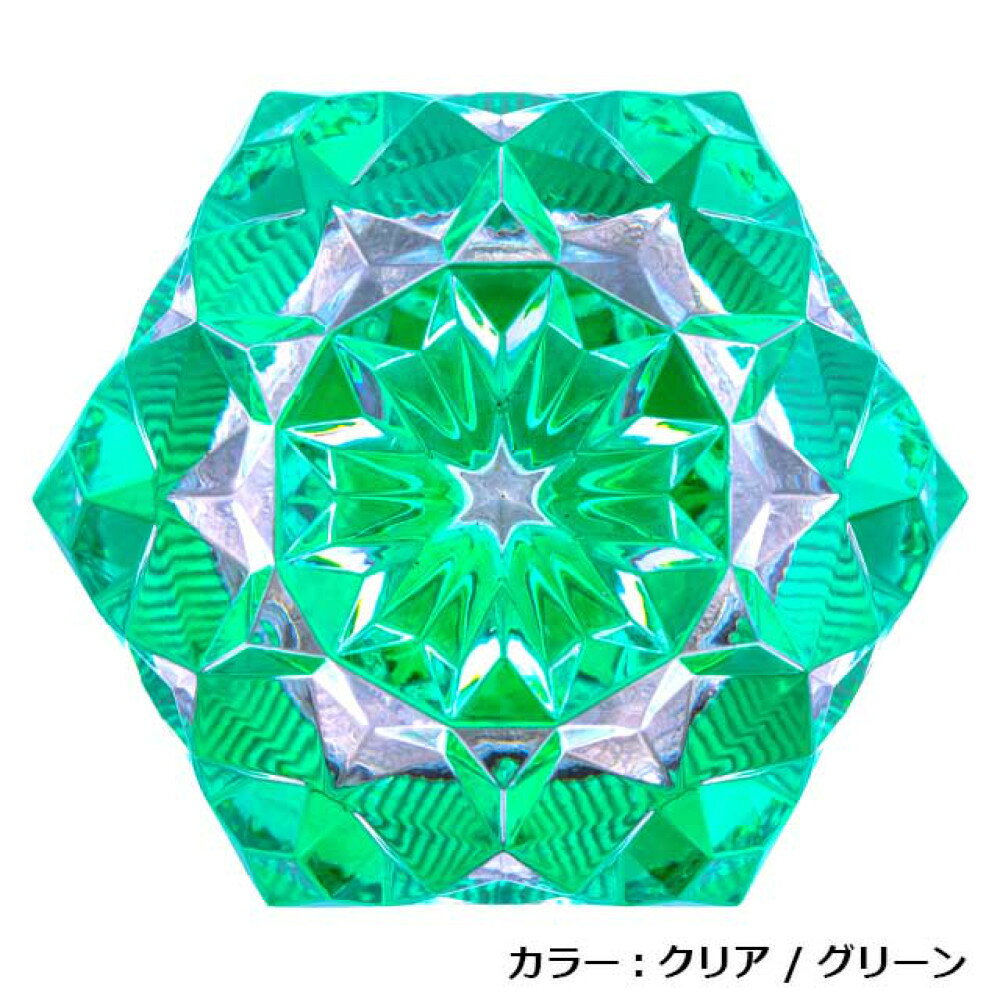 トラックショップトップロード仙台の雅 ハンドルスピンナー ダイヤカット クリア/グリーン ベアリング入り MI-SP-GR｜アングル3