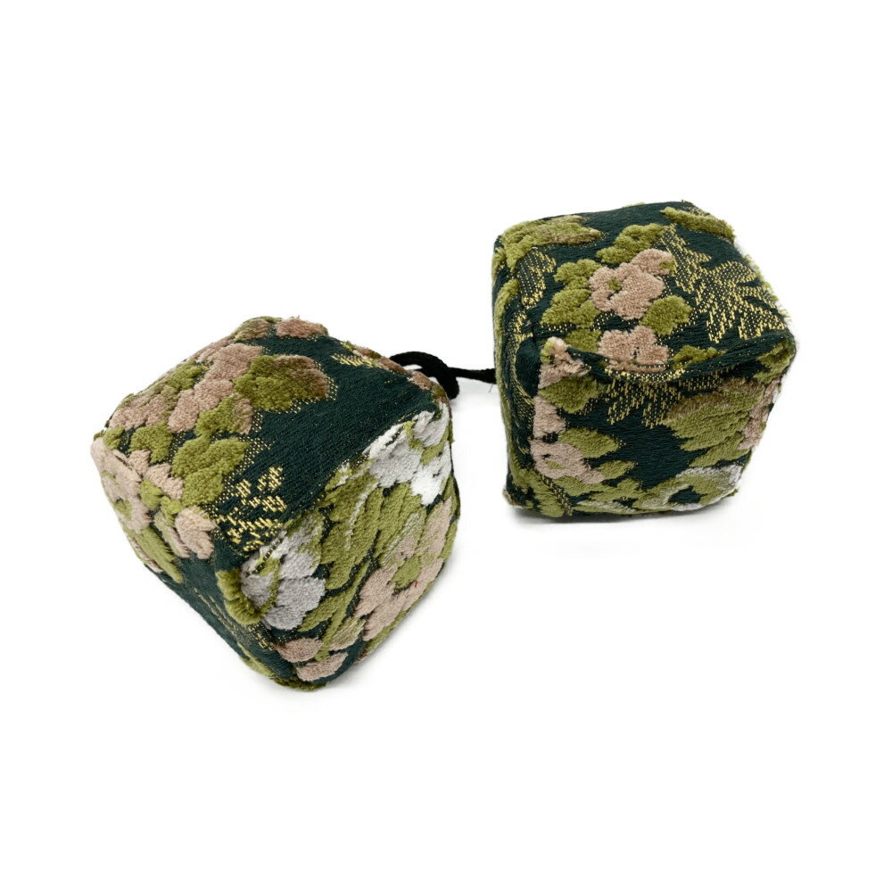 ミラーキューブ 花かご グリーン 緑 ミラー取付 車内アクセサリー カーアクセサリー