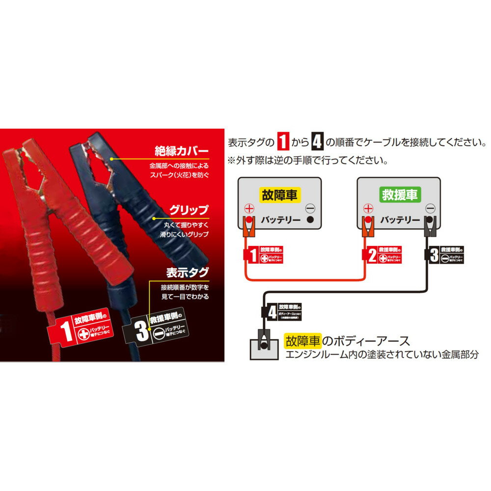 JB �֡������������֥� 12/24V 100A 3.5m BP-G203 9894203