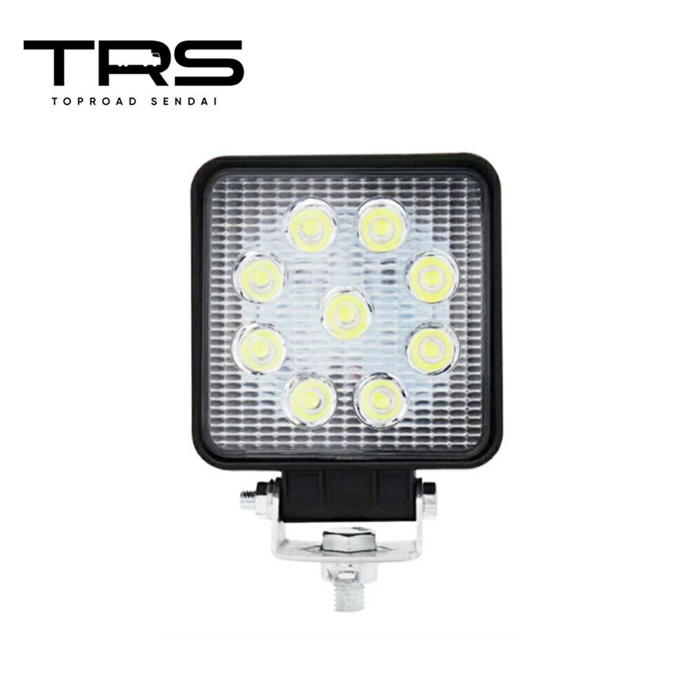 TRS LEDワークランプ 薄型 作業灯 白 ホワイト 角型 LED9 12/24V共用 防水 IP67 326006