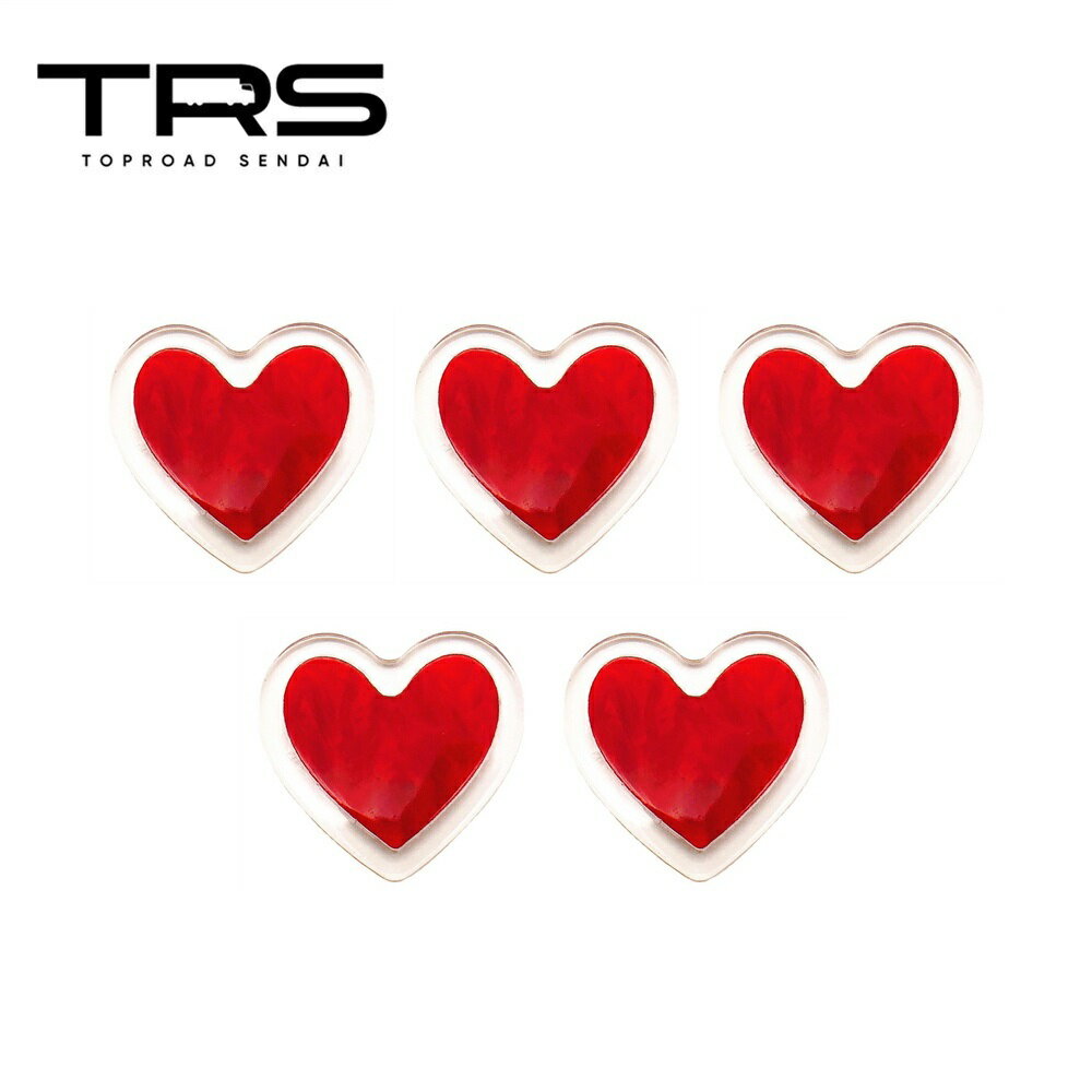 乐天商城 - TRS ワンポイントアクセサリー ハート アクリル 2.5×2.5cm 5個入 380025