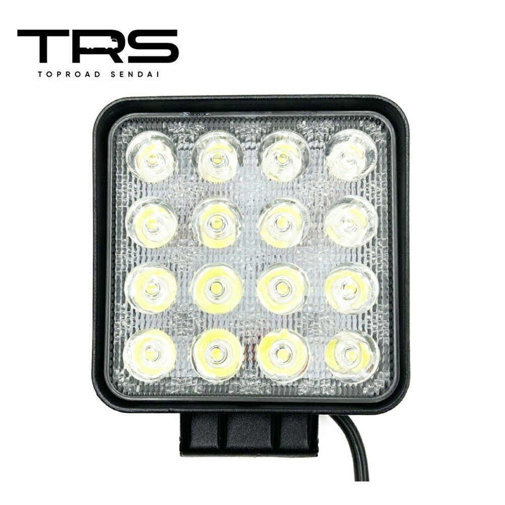 乐天商城 - TRS LEDワークランプ 作業灯 白 ホワイト 48W 角型 12/24V共用 防水 IP67 ノイズ対策品 326002