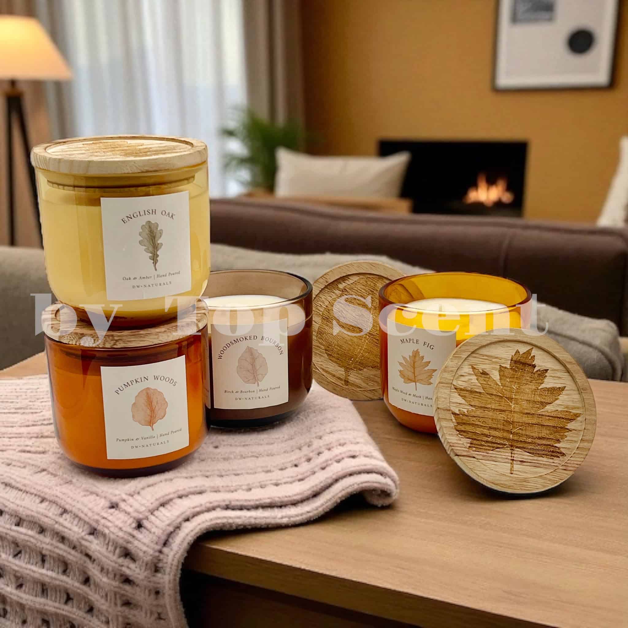 【DWHOME公認直営店】アロマキャンドル（ウッディな香り）｜送料無料 約56時間燃焼 天然ワックス 香り..