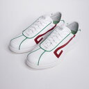 VISAマガジン掲載 トップセブン【公式】【T7-At1082kn WHT/RED】復刻 白スニーカー 本革 ファッション ユニセックス クラシック ハンドメイド モダン