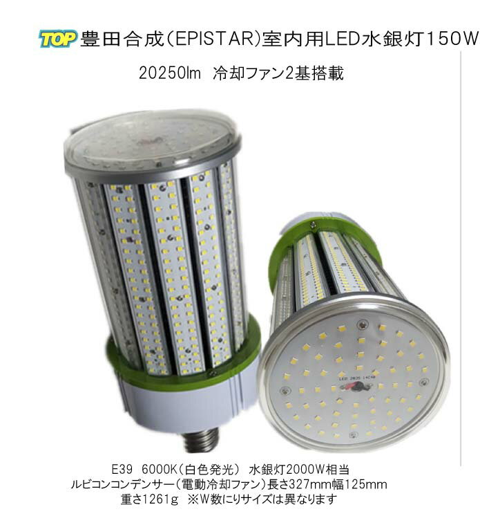 最新型　豊田合成（エピスタ）室内用LED水銀灯(コーン