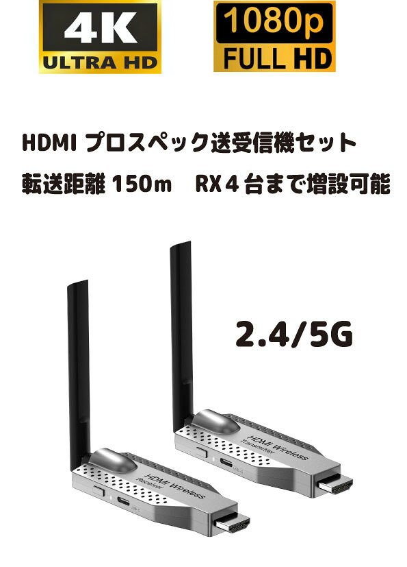 �磻��쥹 HDMI�����������å� Ķ��®ž�� �����ץ����ڥå� HDMI�������ƥ���� 4K 1080P 50m/150m/200m 2.4G 5G ��ˤΥߥ顼��� �ٱ�̵�� ����̵������ ����Ʊ�� Ķ����PC/Mac/Window/Android/���ޥ�/PS5/switch2 Wi-Fi/����/��������/�ޤ����� RX���߲�ǽ