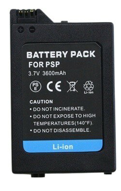 株式会社TOPの新品【大容量+3600mAh】1000シリーズ PSP-1000 プレイステーションポータブル 3.6V リチュウム電池 バッテリー 容量UP PSE認証｜アングル2