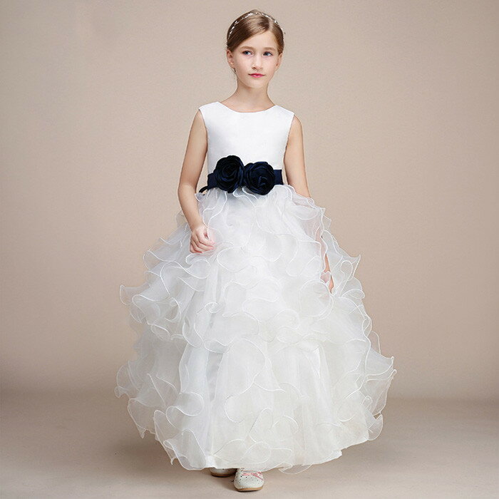 子供ドレス 女の子 ドレス 子どもドレス ワンピース ロング フォーマル プリンセス お姫様 ピアノ発表会 七五三 入学式 プリーツ