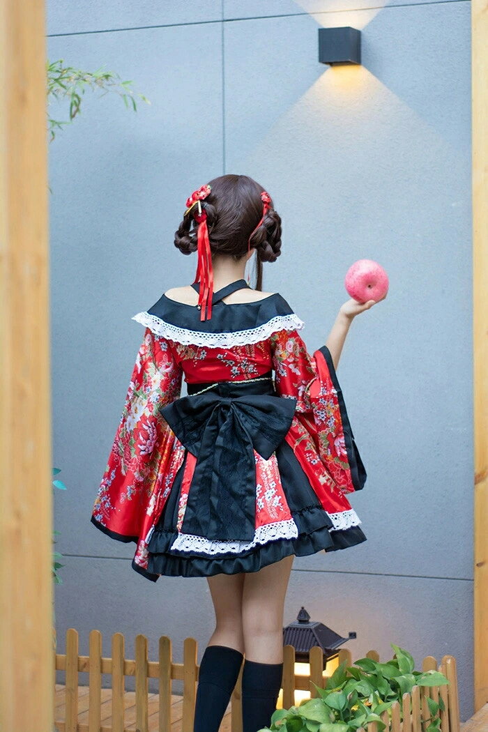【送料無料】レディース 和服 着物 セット 和風 振袖 ハロウィン コスプレ 衣装 アニメ cosplay ロリータ 学園祭 演劇 舞台 コスチューム お遊戯会 衣装 topstyleone-10003275 トップスタイル サンプル画像3