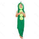 ハロウィン衣装 野菜 さやえんどう 子供 コスプレ衣装 着ぐるみ えんどう豆 さやエンドウ 変装 エンドウ豆 コスチューム 女の子 男の子 食べ物コスプレ レデ...