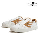 ドラゴンベアード スニーカー DRAGON BEARD DB-1008 PENTA WHITE/CAMEL メンズ 靴 ローカット 焦しレザー スタッズ カジュアル 25FW