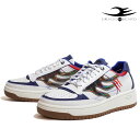 ドラゴンベアード スニーカー DRAGON BEARD DB-1207 KIRA WHITE/NAVY/RED 25FW メンズ ローカット レザー カジュアル ホログラフィック 靴