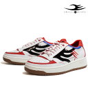 ドラゴンベアード スニーカー DRAGON BEARD DB-1207 KIRA WHITE/RED/NAVY 25FW メンズ ローカット レザー カジュアル ホログラフィック 靴