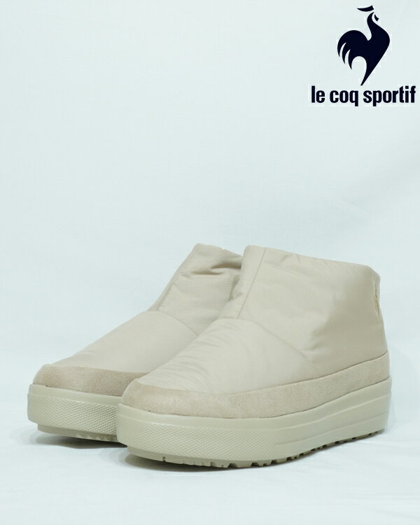 ルコック ブーツ スニーカー ルコックスポルティフ 靴 le coq sportif LCS TELUNA BB SMART SHORT QL3WJD93 MILK BEIGE レディース 防水 消臭 暖かい 防寒