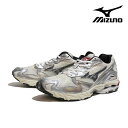 ミズノ スニーカー ウエーブライダー10 MIZUNO WAVE RIDER 10 D1GA243111 レトロスニーカー オフホワイト/ブラック/レッド 靴 メンズ レディース カジュアル