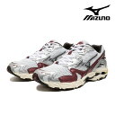 ミズノ スニーカー ウエーブライダー10 MIZUNO WAVE RIDER 10 D1GA243114 WHITE/BLACK/WINE RED レトロスニーカー ホワイト/ブラック/ワインレッド 靴 メンズ レディース カジュアル