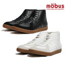 モーブス ジャーマントレーナー スニーカー 定番 mobus MUNCHEN MID M-2317T-1000 WHITE M-2317T-2000 BLACK ミュンヘンミッド メンズ 靴 シューズ ミドルカット 白 ホワイト 黒 ブラック カジュアル シーズン商品