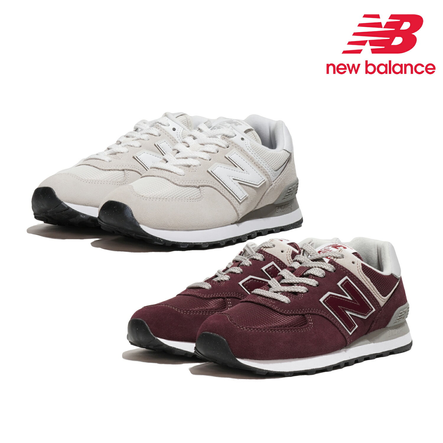 ニューバランス 新作 574 new balance ML574EVM BURGUNDY ML574EVW OFF WHITE スニーカー シューズ 靴 ローカット メンズ レディース バーガンディ オフホワイト 父の日