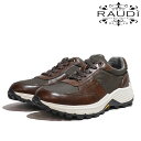 【SALE】RAUDI ラウディ R-43301 KHAKI レザースニーカー 本革 カジュアルシューズ 靴 カーキ