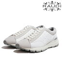 【SALE】RAUDI ラウディ R44301 WHITE レザースニーカー カジュアル ホワイト 本革 靴
