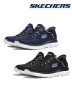 スケッチャーズ スリップインズ スニーカー スリッポン シューズ 靴 SKECHERS サミッツ 150123-BKTQ 150123-NVPK 150123-LAV レディース ブラック ネイビー ウォーキング カジュアル